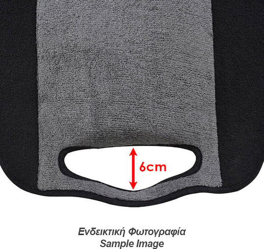 Car Seat Back Set 2pcs Towel Black
