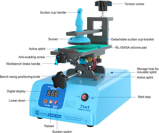 Touchscreen Display Separation Station Sunshine Ss-918l Plus