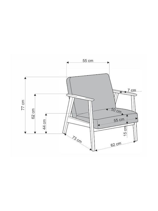 Houston 2116 Polythróna Rotativă Gri Deschis 77x77x65cm