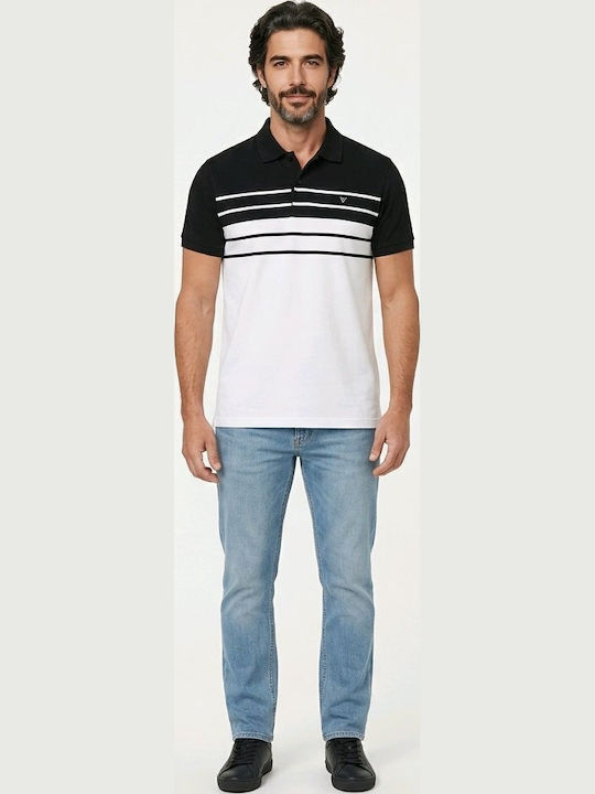 Short Sleeve Black Striped Blouse