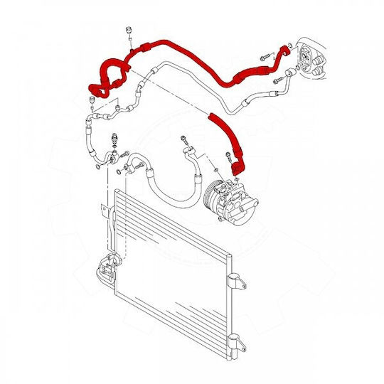 Σωλήνας Κλιματισμού Seat Alhambra Vw Tiguan Sharan 5n0820743f