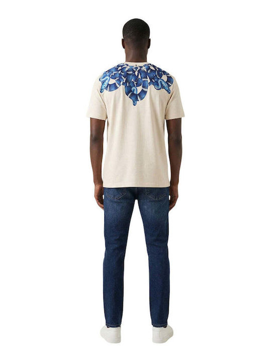 Marcelo Burlon Мъжка Тениска Бежова