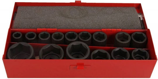 Selta Sockets Pneumatic with Frame Host 1/2 Inch Set 15 Pieces