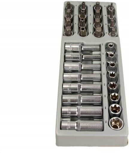 Selta Torx Steckdosen mit Rahmen Gastgeber 1/2" Set 32 Stück