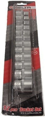Selta Steckdosen mit Rahmen Gastgeber 1/2" Set 12 Stück