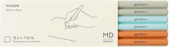 Σετ 6 Χρωματιστά Μολύβια Midori Md Pencil Color