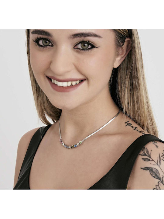 Luca Barra Necklace Made of Steel