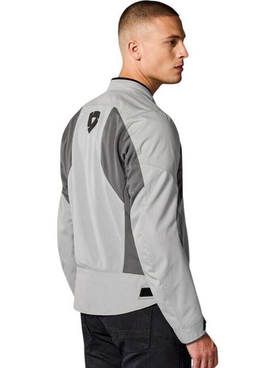 Rev'IT Torque 3 Sommer Herren Reitjacke Wasserdicht Grau/Rot