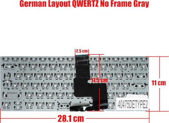German Laptop Keyboard Lenovo Ideapad 320-14 3-14ada6 3-14are05 3-14itl6 3-14iml05 3-14itl05 520-14ikb Sn20m61460 Power Key De Without Frame Gray Code 40475detype2