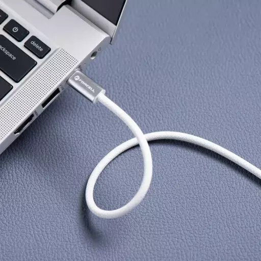 Forcell USB 2.0 Cable USB-C male - USB-C 60W Λευκό 1.2m