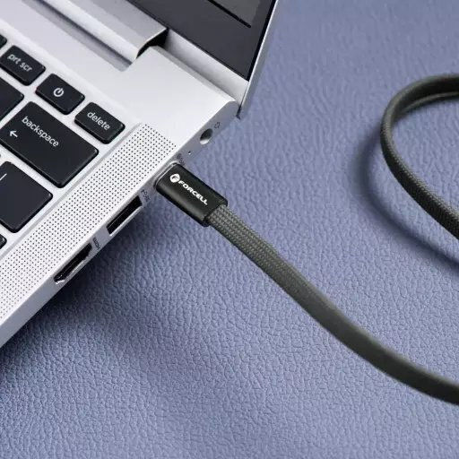Forcell Равен USB 2.0 Кабел USB-C Мъжки - USB-C 60W Черен 1.2m