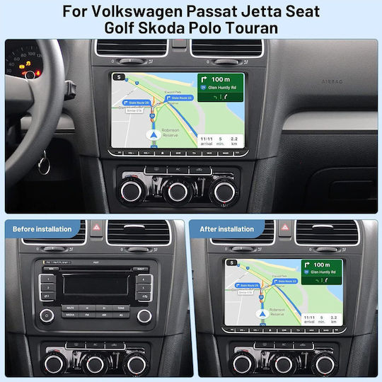 Auto-Audiosystem 2 DIN (Bluetooth/USB/Eingebautes Wi-Fi / 3G/GPS/Apple CarPlay/Android Auto) mit Touchscreen 9 Zoll
