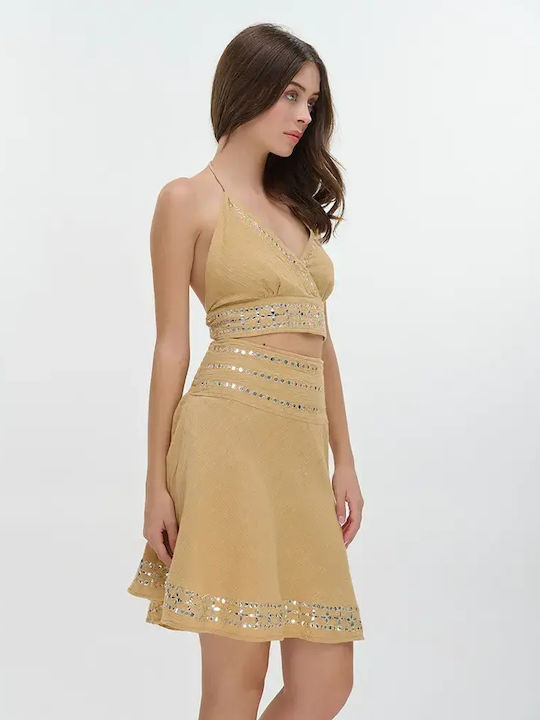Mini Skirt Beige