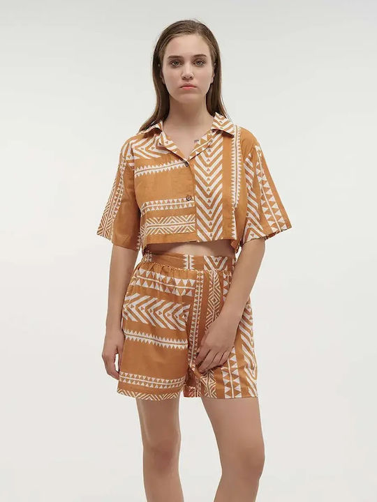 Damen-Shorts Braun