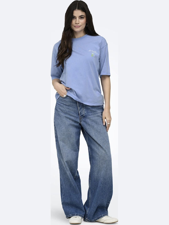 Γυναικείο Oversized T-shirt Γαλάζιο