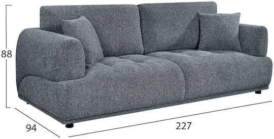 Τριθέσιος Υφασμάτινος 227x94x88εκ. Τριθέσιος Υφασμάτινος 227x94x88εκ.