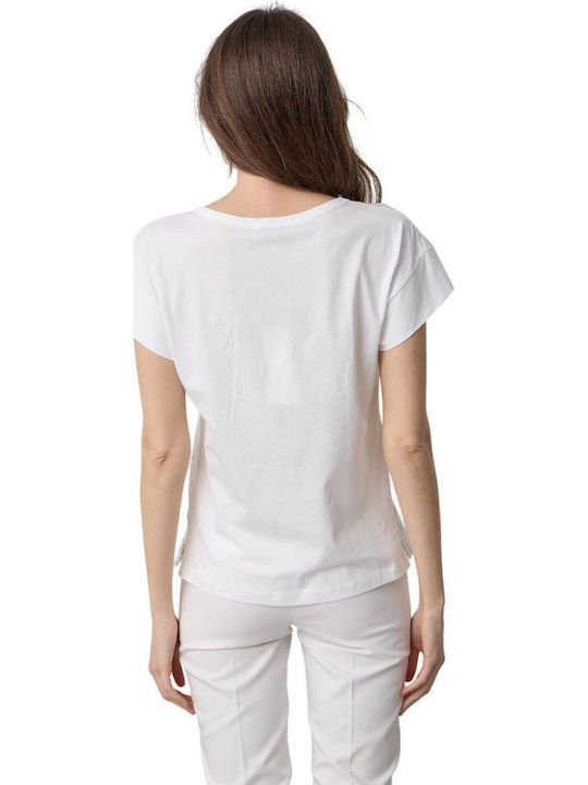 Women's Cotton Short Sleeve White Blouse