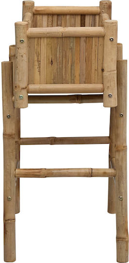 vidaXL Кутия за саксии Бамбукова Зелена 50x38x74см