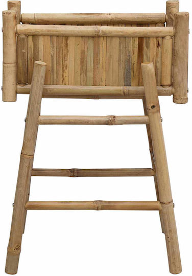 vidaXL Кутия за саксии Бамбукова Зелена 50x38x74см