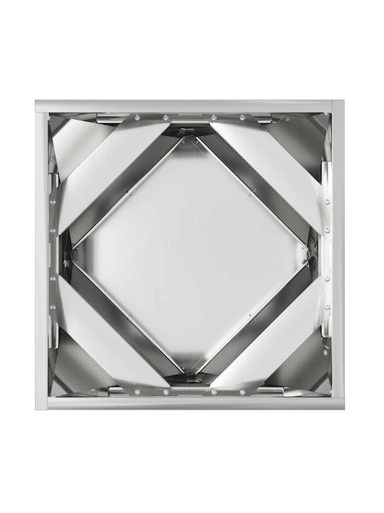 vidaXL Ghiveci Metal Silver 40x40x40cm.
