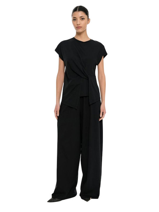 Bluza Damă Din Bumbac Neagră