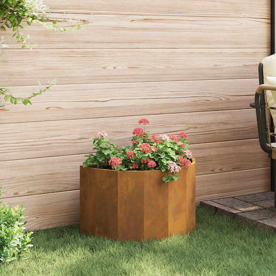vidaXL Γλάστρα Μεταλλική Rusty 60x60x35εκ.