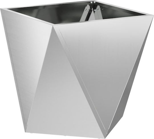 vidaXL Pot Metallic Silver 50x50x50cm.