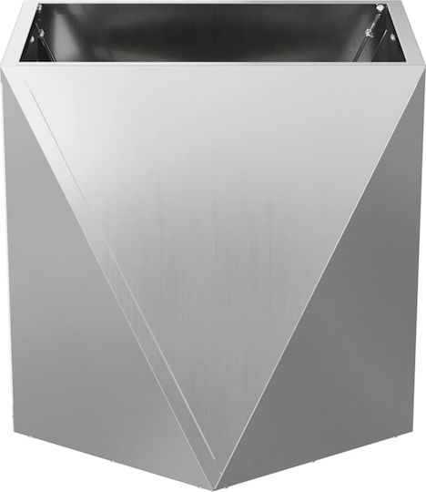 vidaXL Pot Metallic Silver 50x50x50cm.