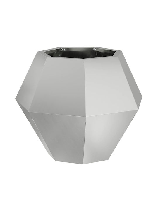 vidaXL Pot Metallic Silver 50x50x40cm.