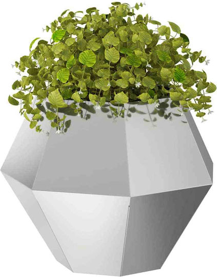 vidaXL Pot Metallic Silver 50x50x40cm.