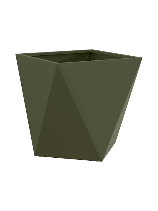 vidaXL Topf Metallisch Green 50x50x50cm.