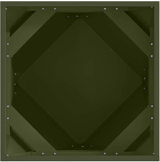 vidaXL Pot Metallic Green 50x50x50cm.