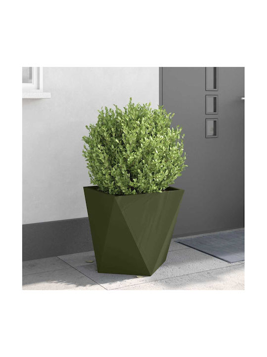 vidaXL Topf Metallisch Green 50x50x50cm.
