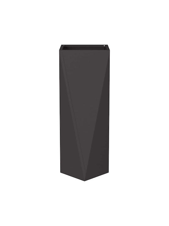 vidaXL Set of 2 Metallic Flower Pots Black 30x30x75cm