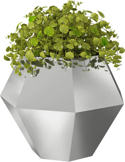 vidaXL Topf Metallisch Silver 100x100x80cm.