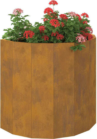 vidaXL Γλάστρα Μεταλλική Σκ Rusty 60x60x50εκ.