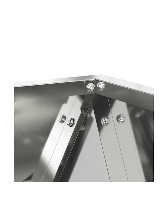 vidaXL Саксия Метал Silver 30x30x30см.
