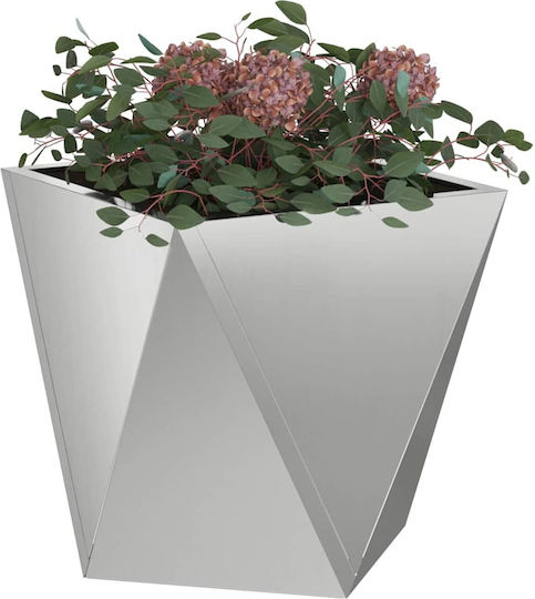 vidaXL Pot Metallic Silver 30x30x30cm.