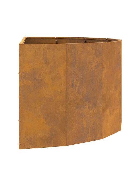 vidaXL Topf Metallisch Rusty 120x120x50cm.