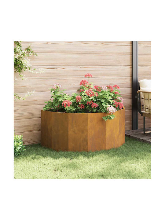 vidaXL Topf Metallisch Rusty 120x120x50cm.
