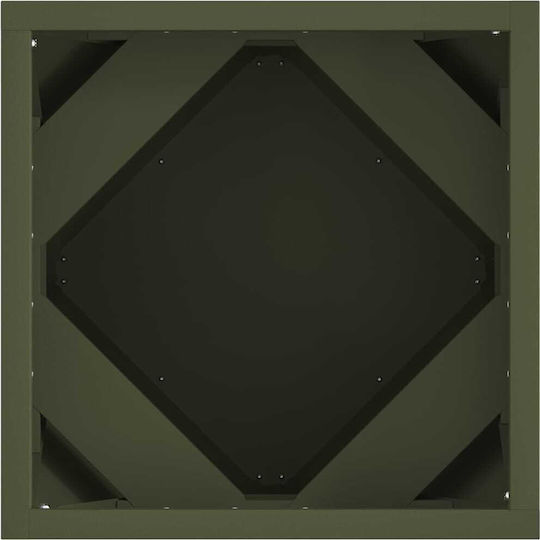 vidaXL Γλάστρα Μεταλλική Πράσινη 30x30x30εκ.