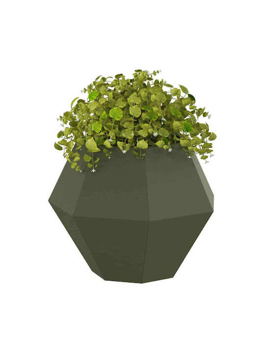 vidaXL Pot Metallic Green 50x50x40cm.