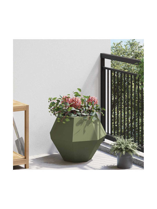 vidaXL Pot Metallic Green 50x50x40cm.