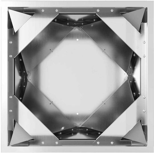 vidaXL Γλάστρα Μεταλλική Ασημί 50x50x75εκ.