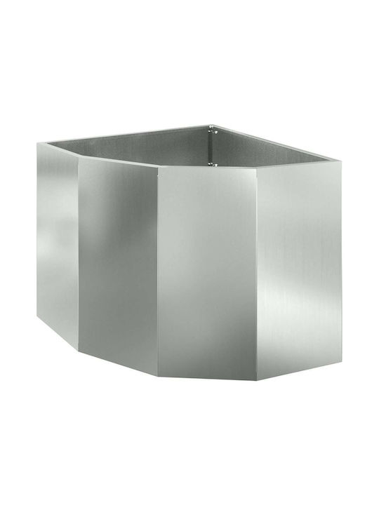 vidaXL Topf Metallisch Silver 60x60x50cm.