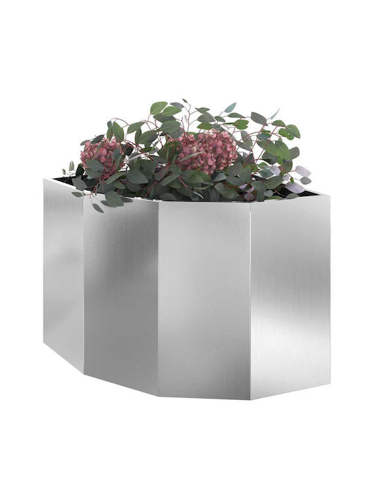 vidaXL Topf Metallisch Silver 60x60x50cm.