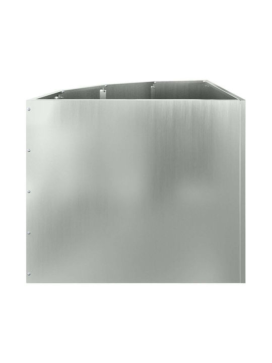 vidaXL Topf Metallisch Silver 60x60x50cm.