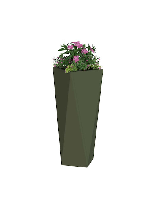 vidaXL Topf Metallisch Green 30x30x75cm.
