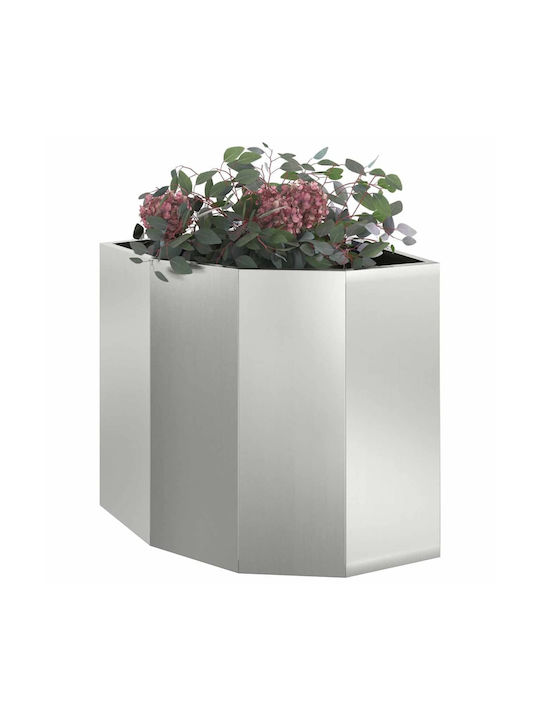 vidaXL Саксия Метал Silver 45x45x50см.