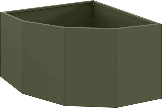 vidaXL Γλάστρα Μεταλλική Λαδί, Πράσινο 60x60x35εκ.
